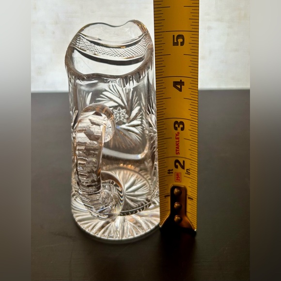 by BOHEMIA CRYSTAL-CRYSTALEX “Pinwheel” pattern, creamer. 5” - Picture 7 of 7